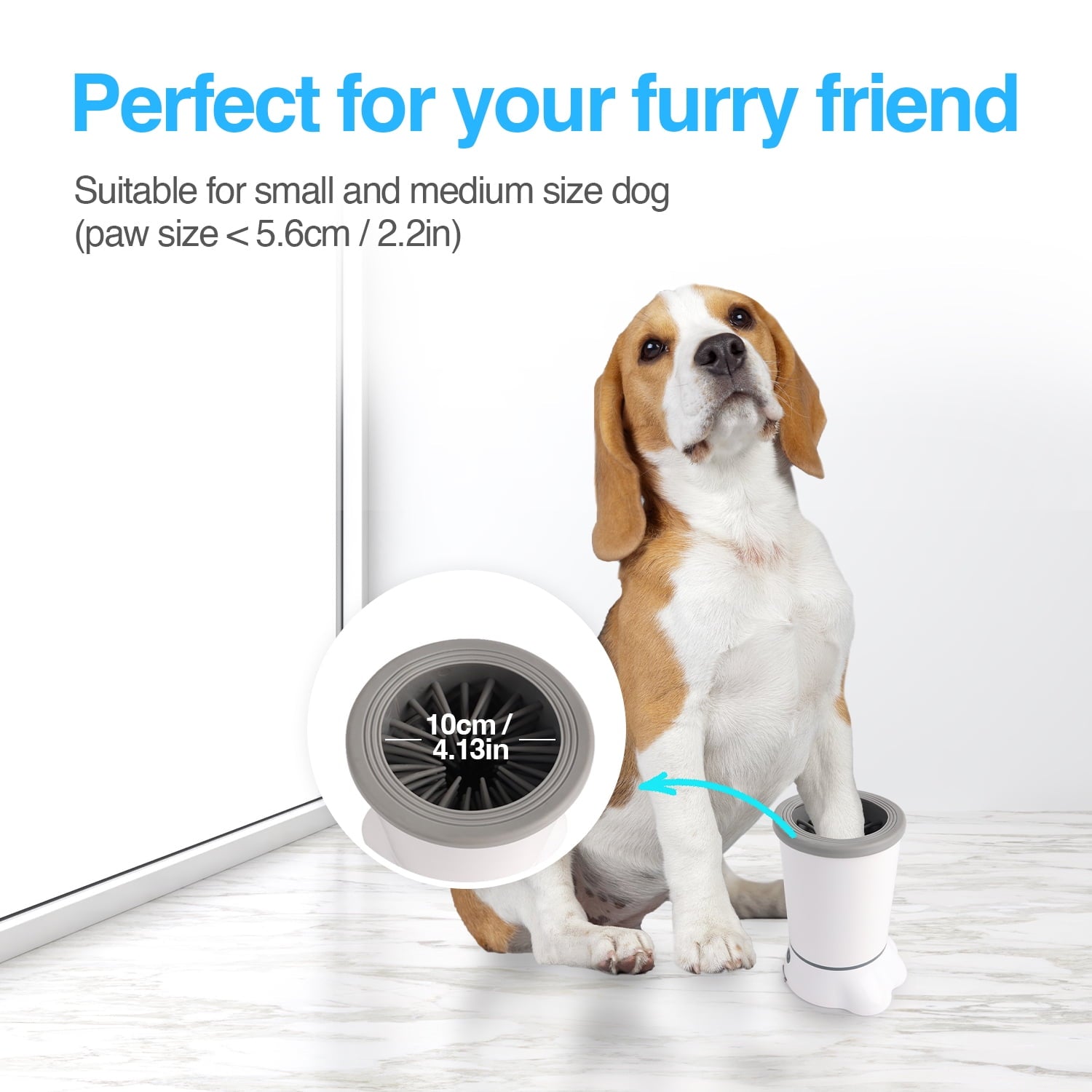 Automatic Dog Paw Washer Cup for Small to Medium-Sized Dogs, USB Rechargeable