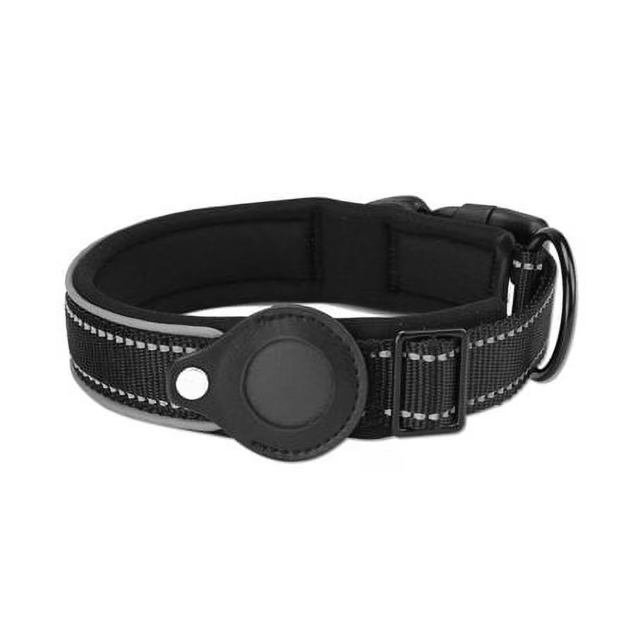 Reflective Airtag Dog Collar,Padded,Small, Medium, Large, Dogs