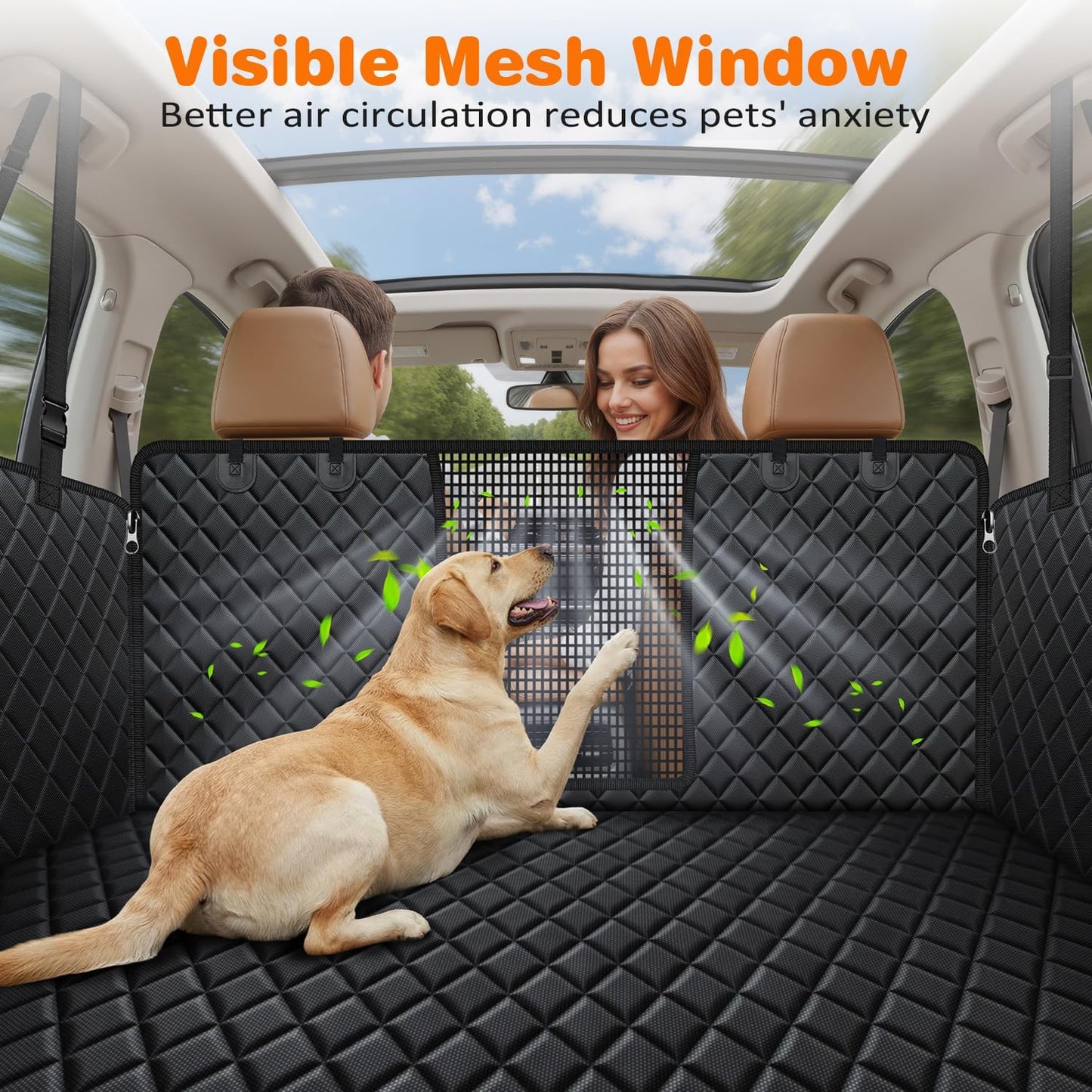 4 in 1 Dog Car Seat Cover for Back Seat, Waterproof